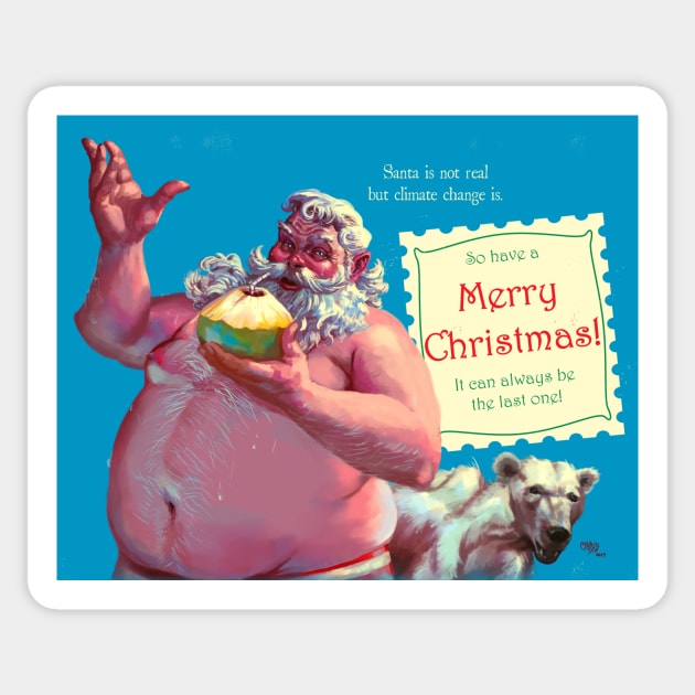 A Warm Christmas Card Sticker by Victor Maristane